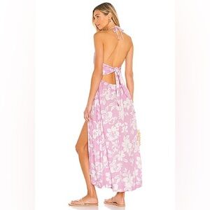 Free People The Perfect Sundress Maxi in Light Combo Purple and Pink - Small
